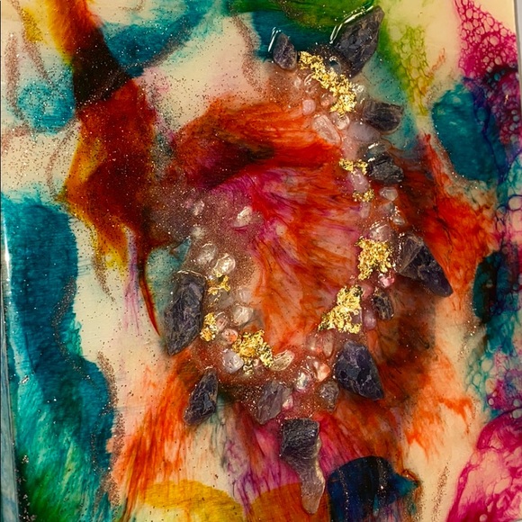 Amethyst crystal Resin wall art - Picture 4 of 4